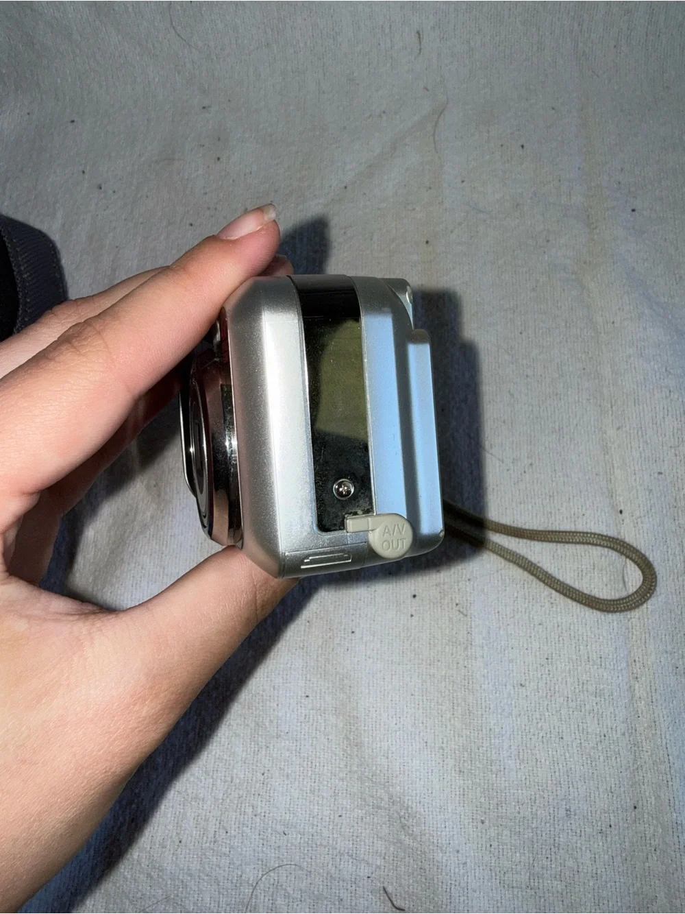 Canon Silver Power Shot A460 Compact Digital Camera with Blue Samsonite Case